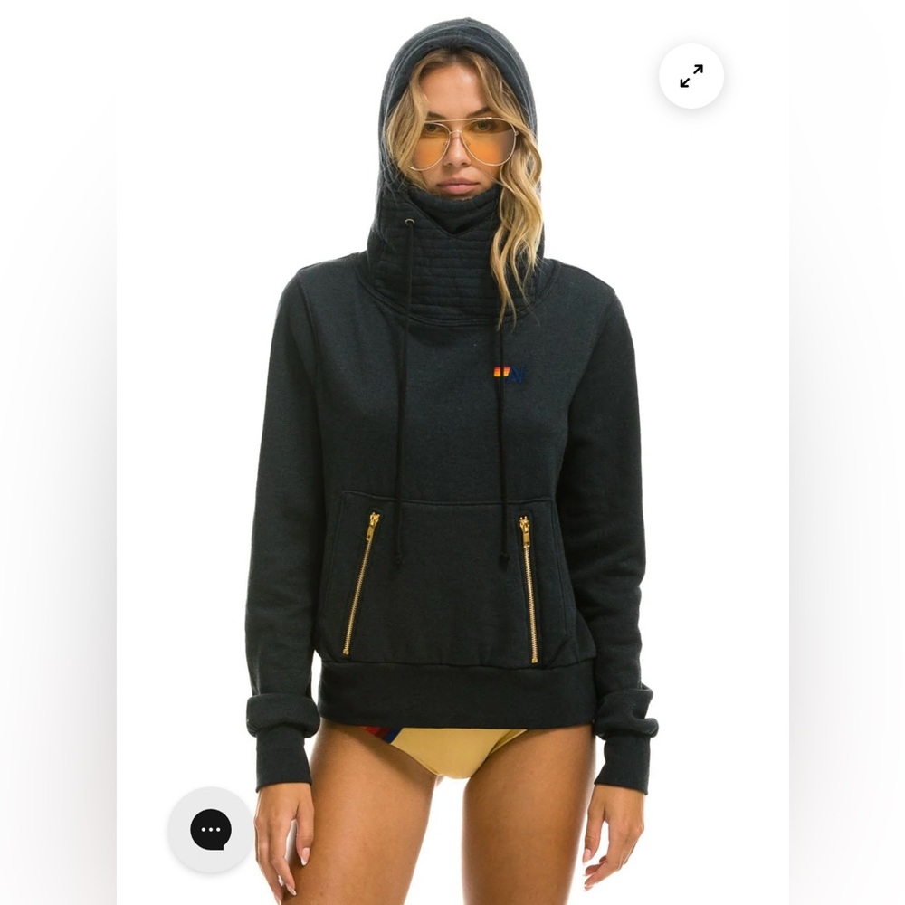 Aviator Nation Ninja Pullover Hoodie - Charcoal